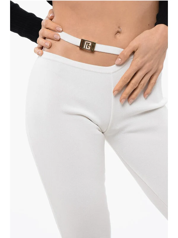 Logo Cut-out Flare Pants - Image 3