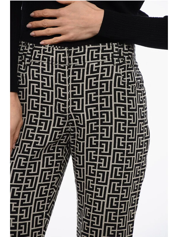 Monogram Flare Wool Pants - Image 2