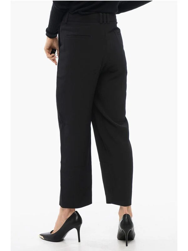 High-waist Front Pleat Tapered Pants - Image 2