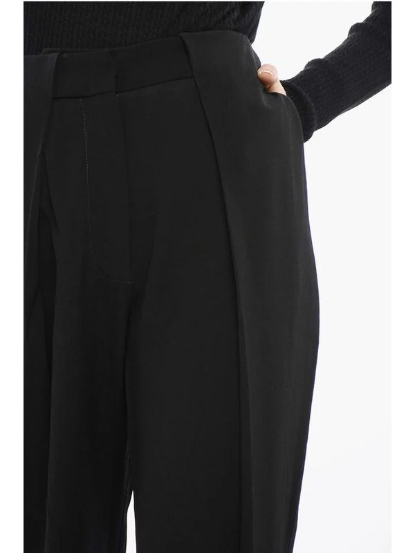 High-waist Front Pleat Tapered Pants - Image 4