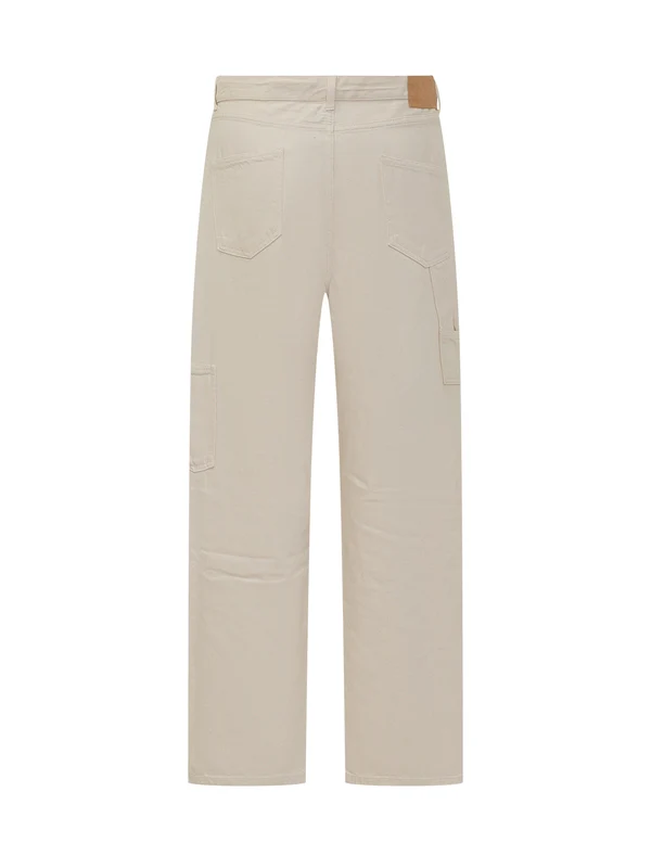 Back Logo Patch Cotton Pants - Image 2