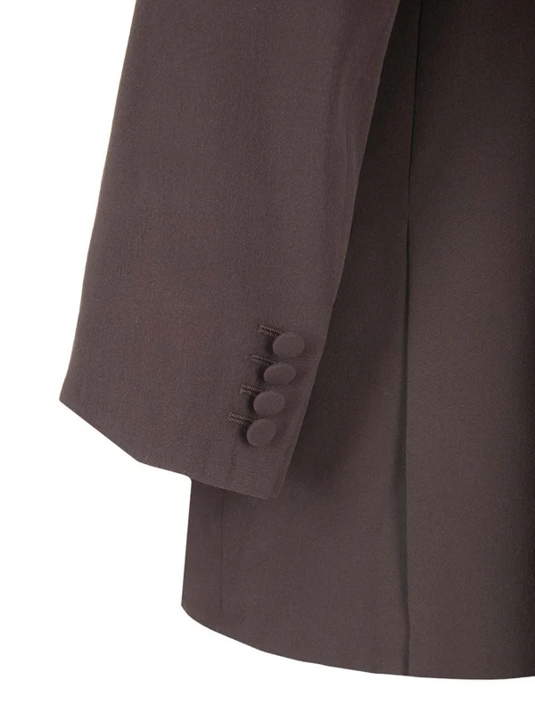 Double-breasted Silk Tailored Jacket - Image 6