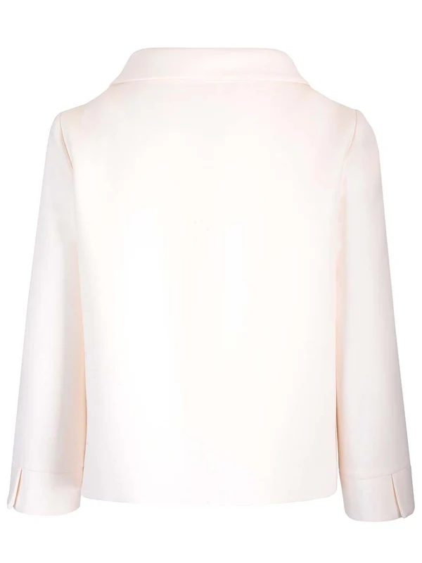 Crepe Couture Cropped Wool Jacket - Image 2