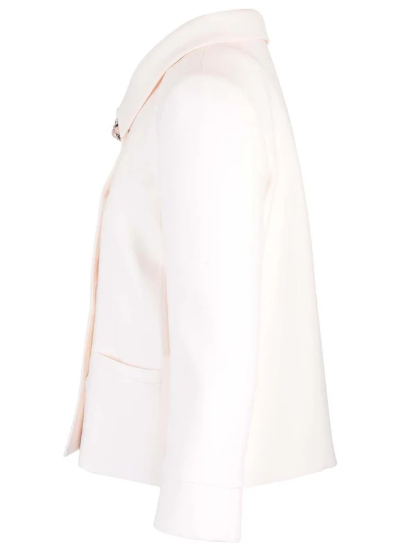 Crepe Couture Cropped Wool Jacket - Image 3