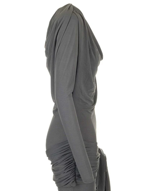 Waterfall Draped Mini Dress - Image 3