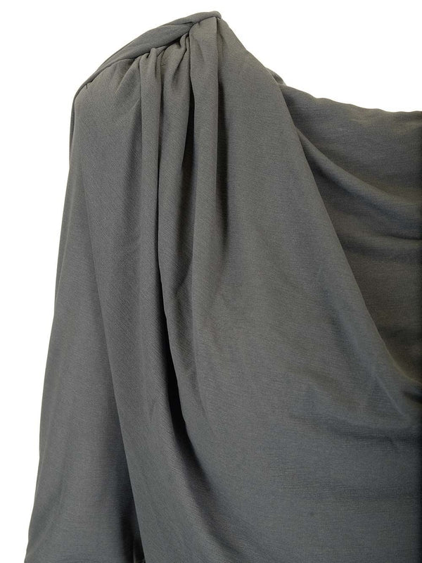 Waterfall Draped Mini Dress - Image 4