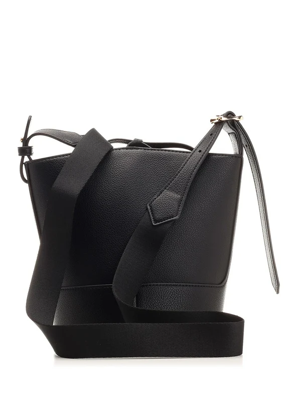 Ana Drawstring Faux Leather Shoulder Bag - Image 3