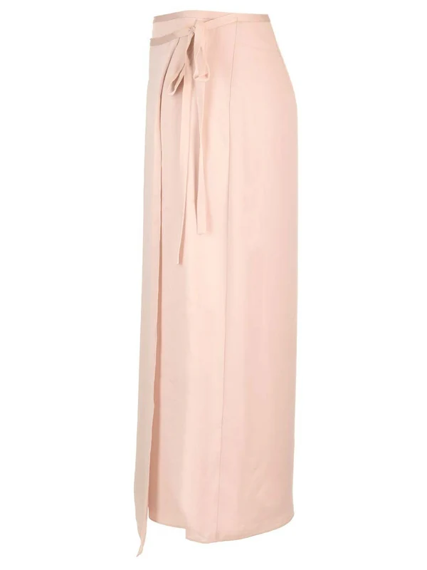 Wrap Silk Midi Skirt - Image 3