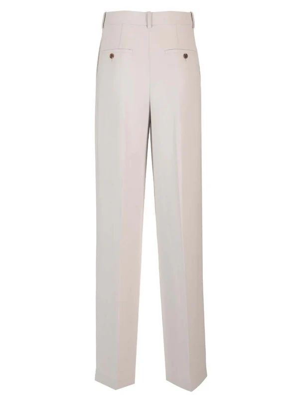 Flowing Crepe Tailored Pants - Image 2