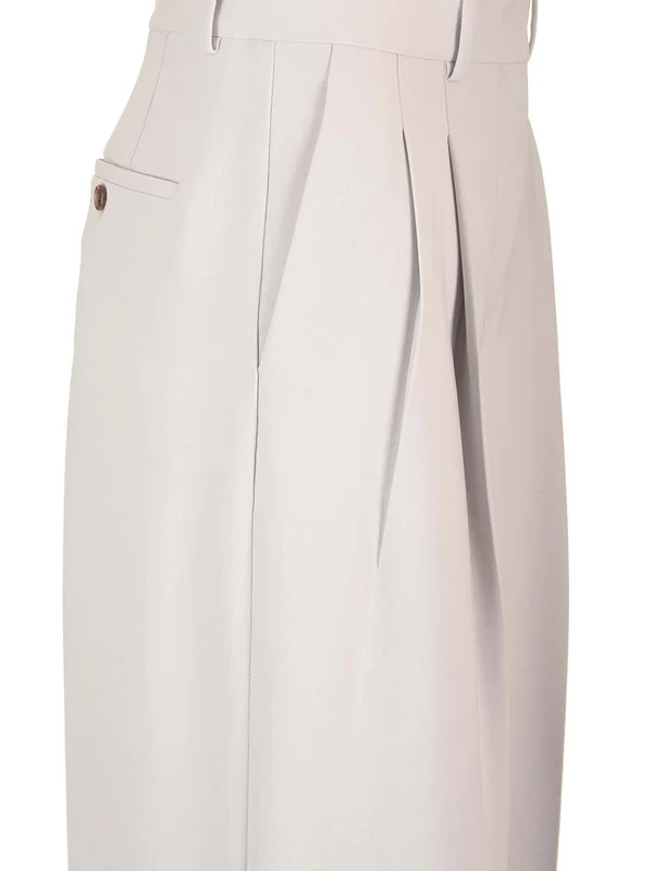 Flowing Crepe Tailored Pants - Image 5