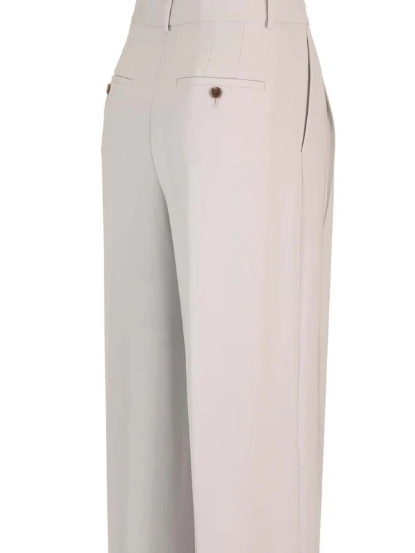 Flowing Crepe Tailored Pants - Image 6