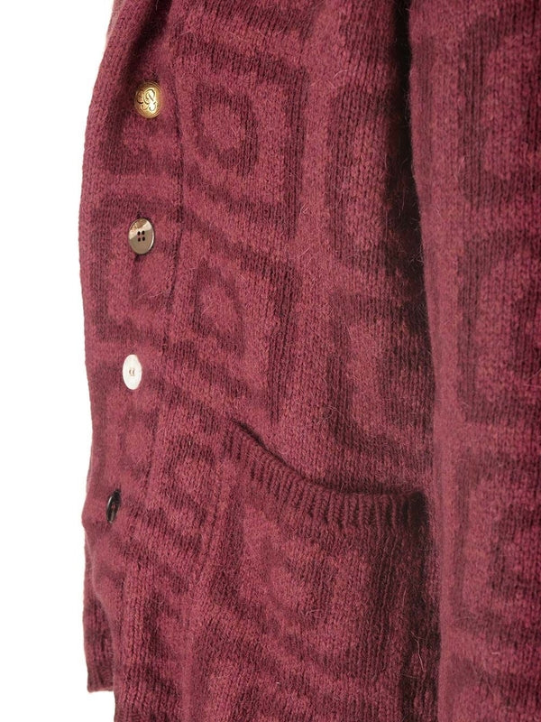 Wool Blend Jacquard Cardigan - Image 6
