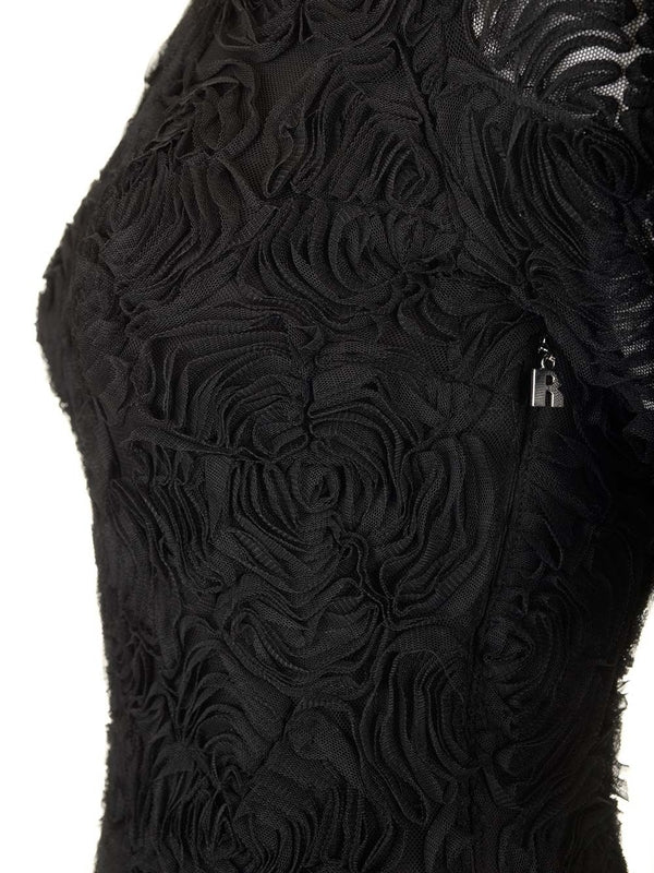 Flower Pattern Sheer Mini Dress - Image 5