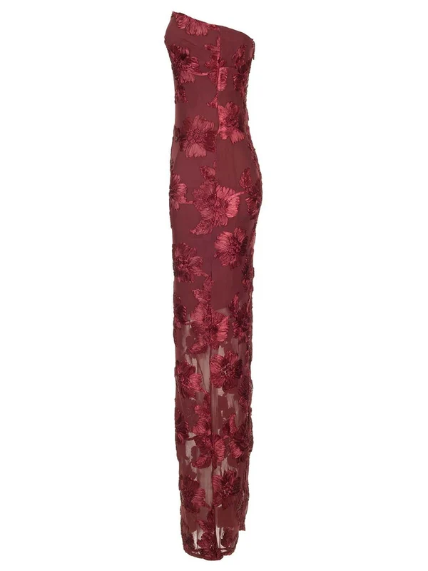 Flower Embroidery Sleeveless Midi Dress - Image 3