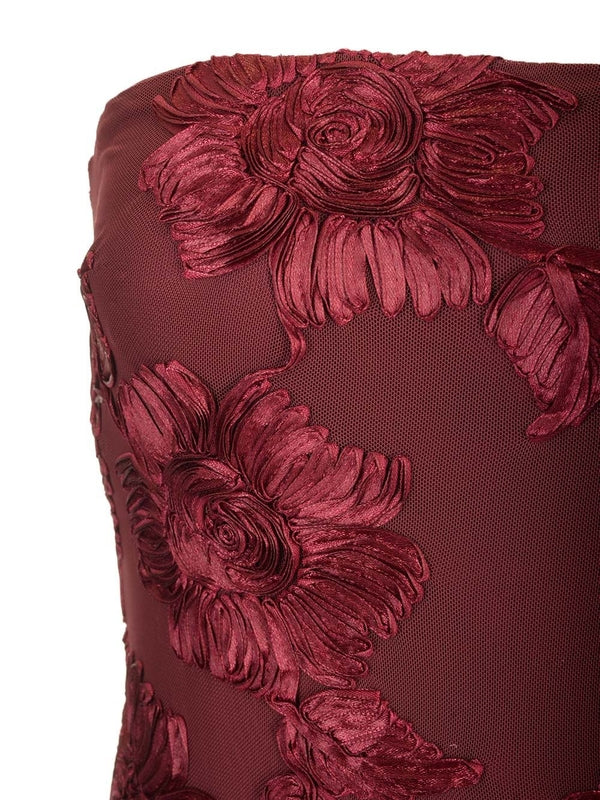Flower Embroidery Sleeveless Midi Dress - Image 4