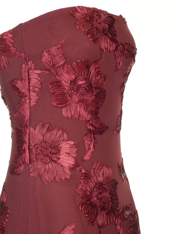 Flower Embroidery Sleeveless Midi Dress - Image 5