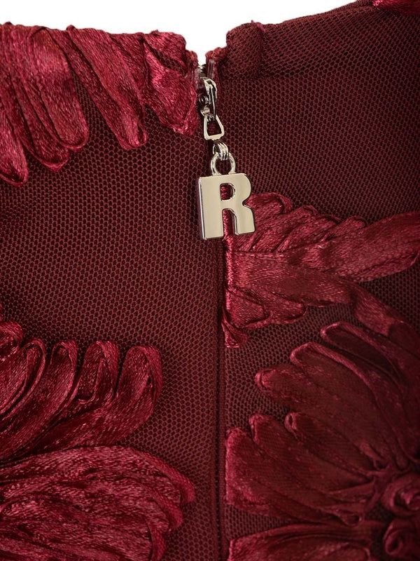 Flower Embroidery Sleeveless Midi Dress - Image 6