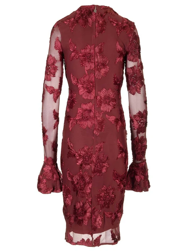 Flower Pattern Midi Dress - Image 2