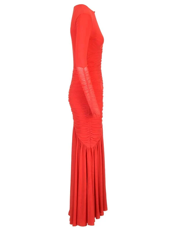 Pleated Long Dress - Image 5
