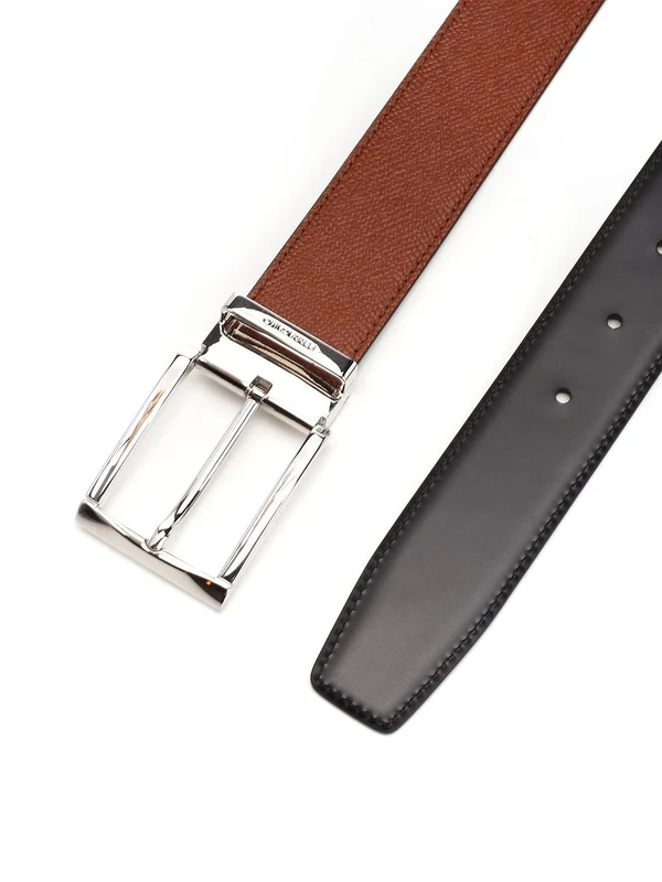 Reversible Buckle Leather Belt - Image 2