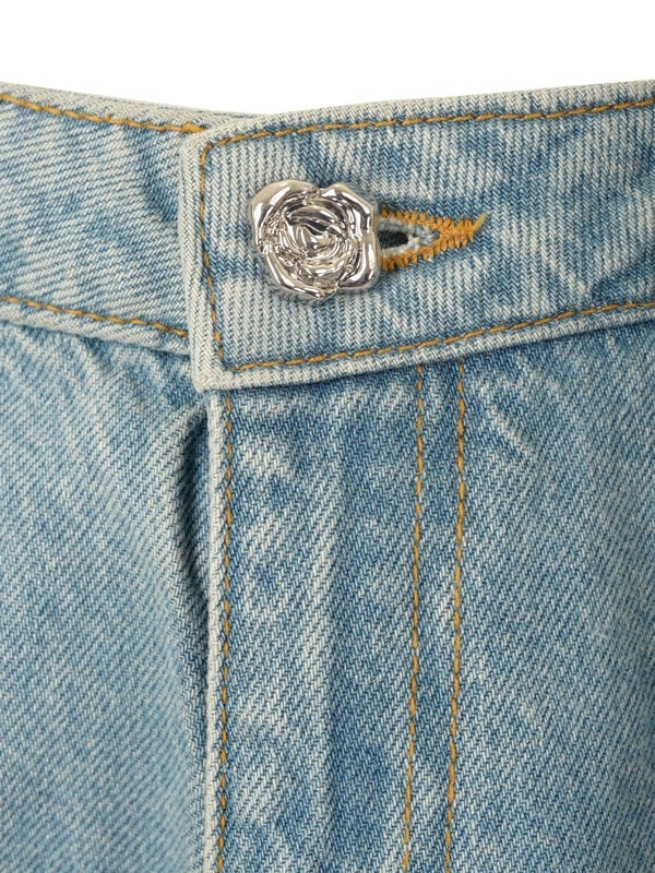 Sculptured Panel Denim Pants - Image 4