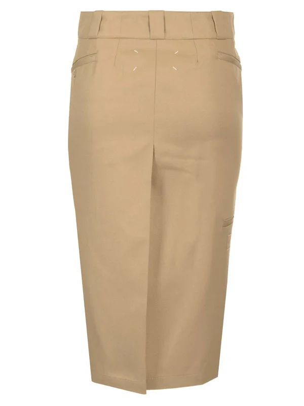 Cotton Gabardine Midi Skirt - Image 2