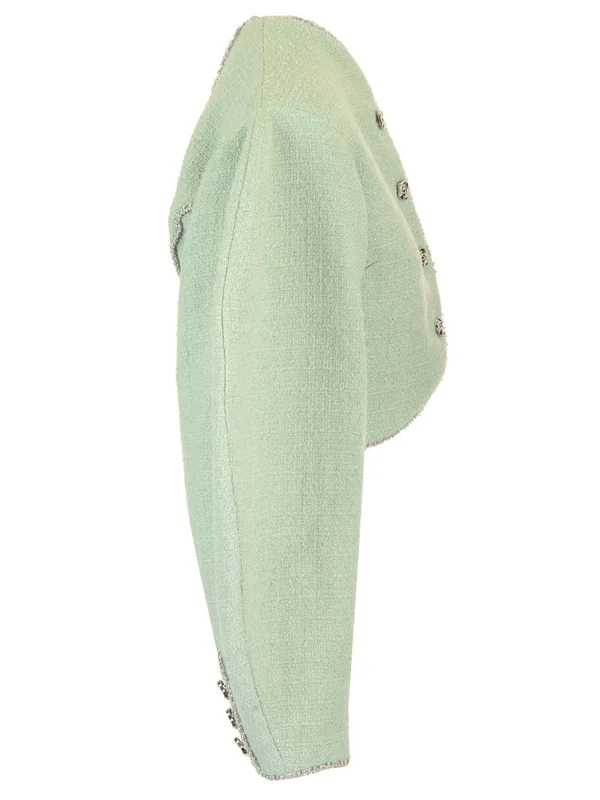 Balloon Sleeve Bouclé Jacket - Image 3