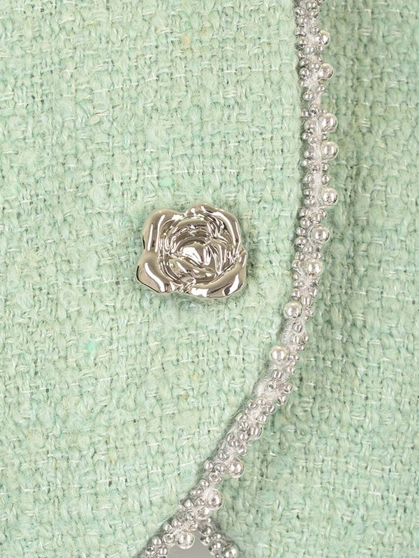 Balloon Sleeve Bouclé Jacket - Image 5