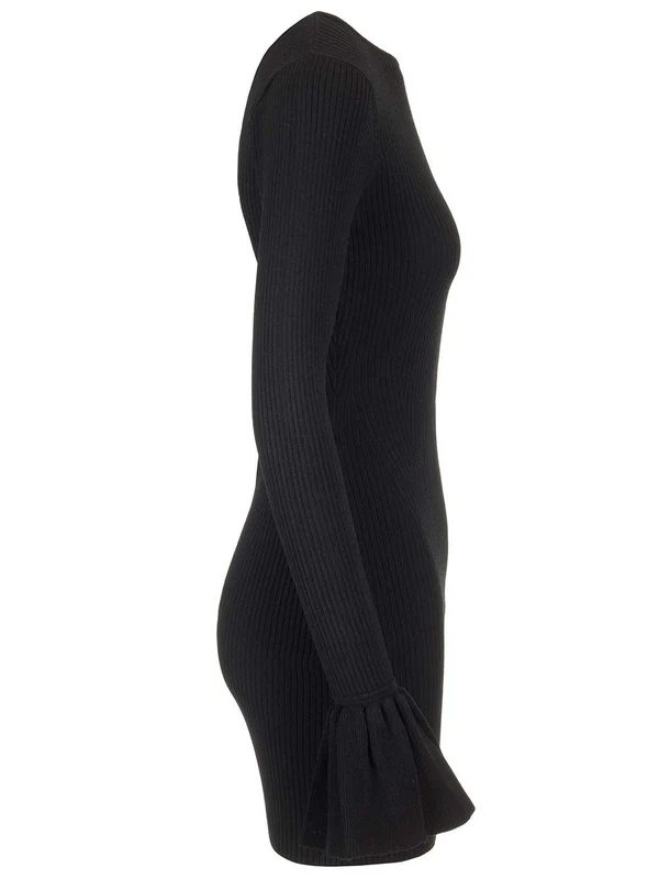 Rib Sweater Mini Dress - Image 3