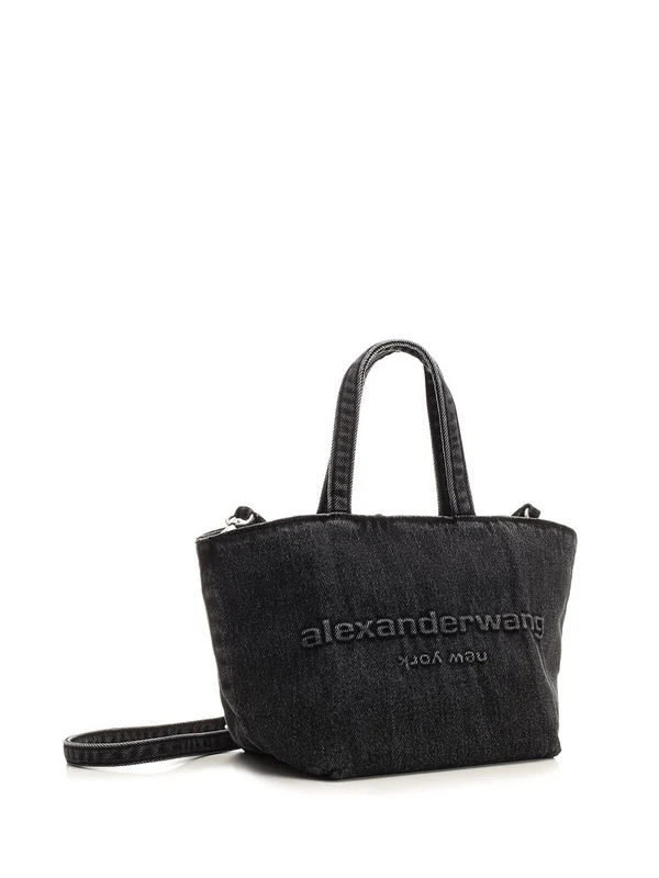 Small Punch Denim Tote Bag - Image 2