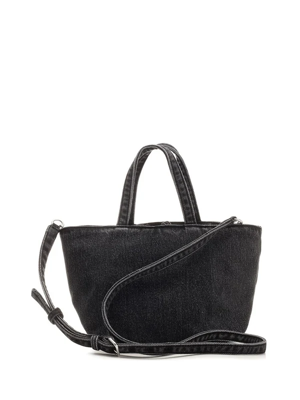 Small Punch Denim Tote Bag - Image 3