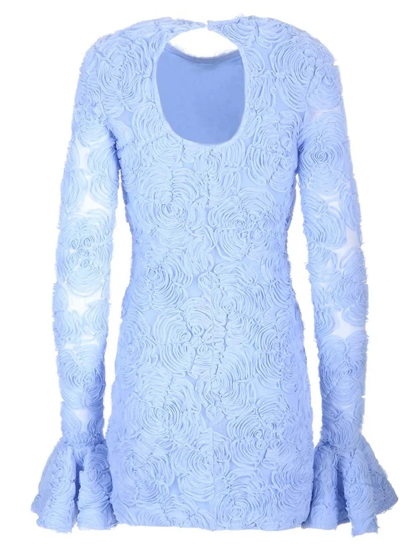 Flower Mesh Mini Dress - Image 2