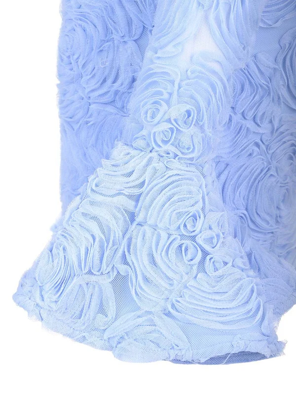Flower Mesh Mini Dress - Image 7