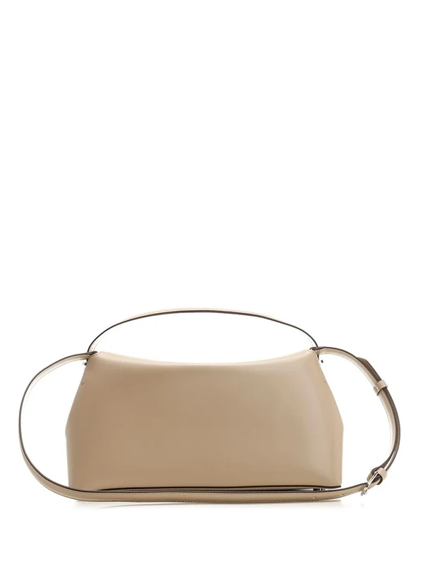 T Lock Top Handle Leather Shoulder Bag - Image 3