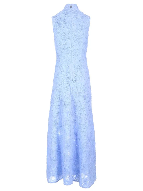 Flower Mesh Maxi Long Dress - Image 2