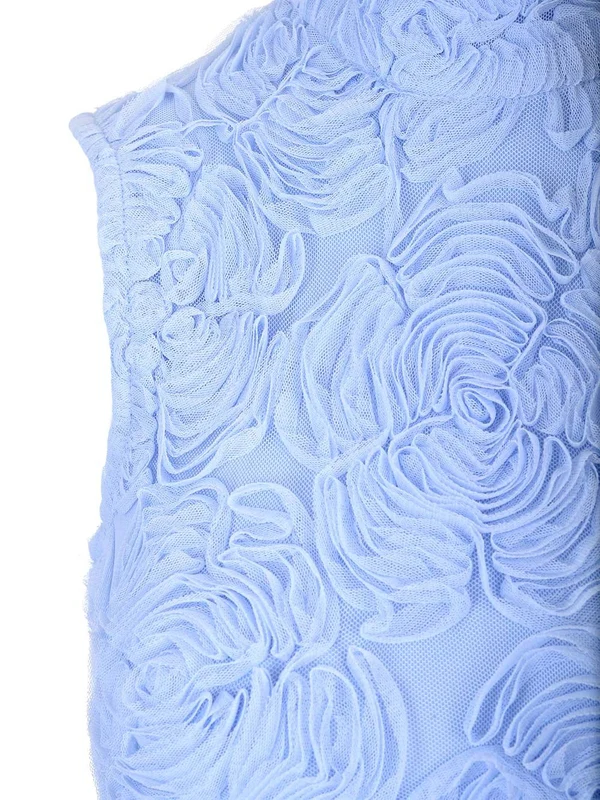 Flower Mesh Maxi Long Dress - Image 5