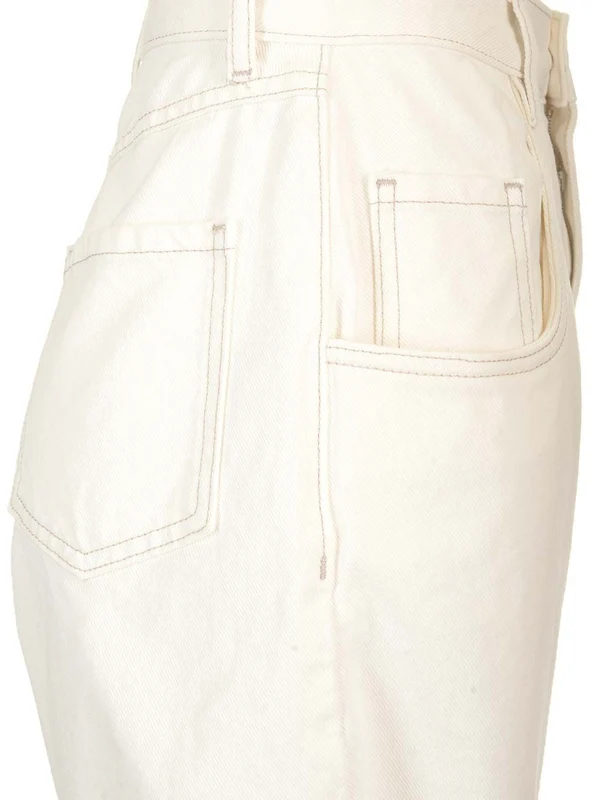 Cut-out Detail Denim Pants - Image 5