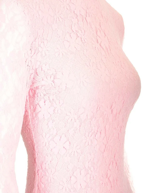 Flower Lace Mini Dress - Image 4