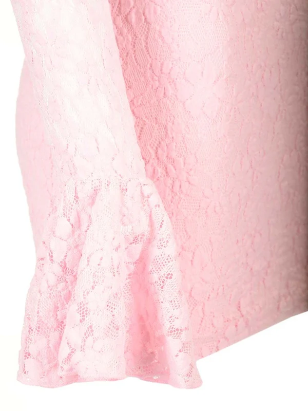 Flower Lace Mini Dress - Image 6