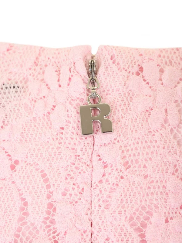 Flower Lace Mini Dress - Image 7