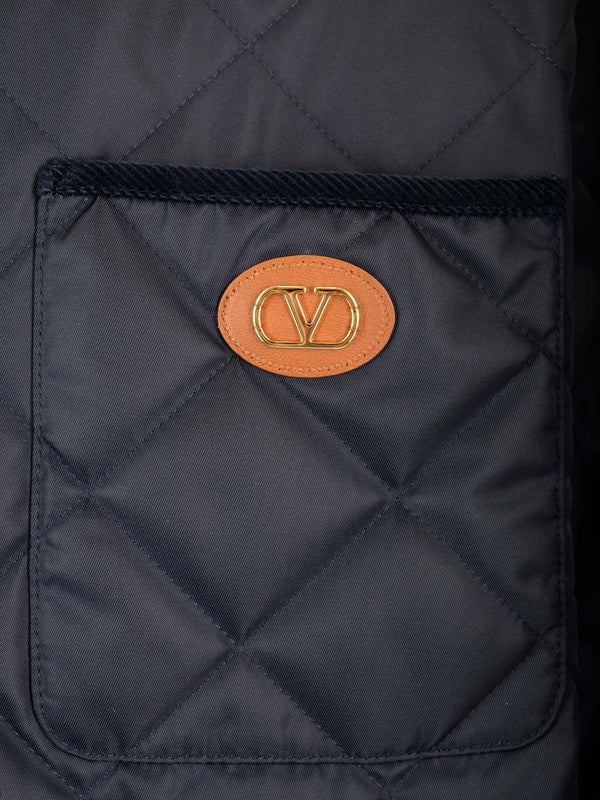 V Logo Quilted Nylon Jacket - Image 6