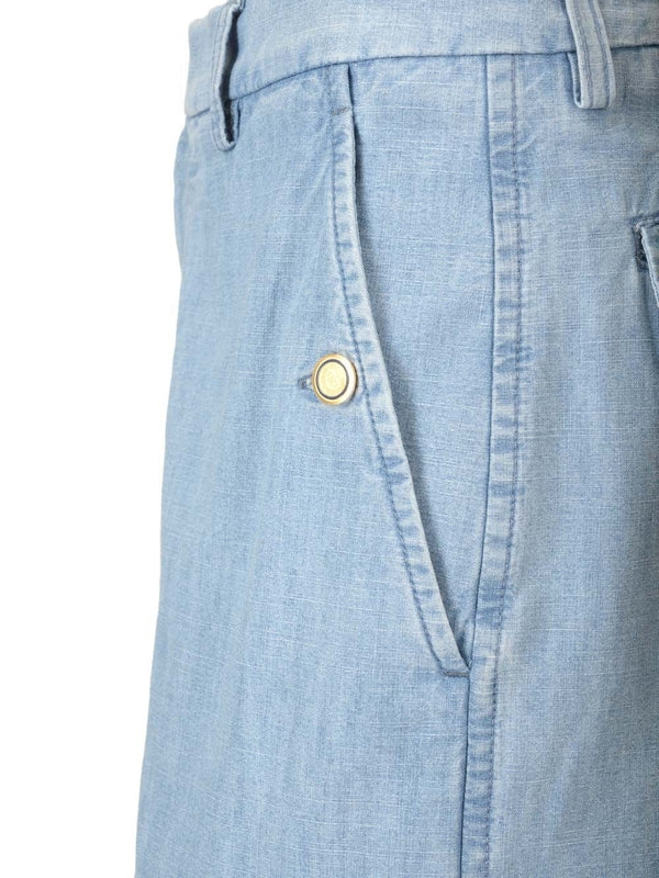 Turn-up Wide-leg Denim Pants - Image 5