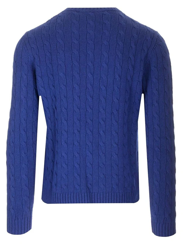 V Logo Plaited Sweater - Image 2