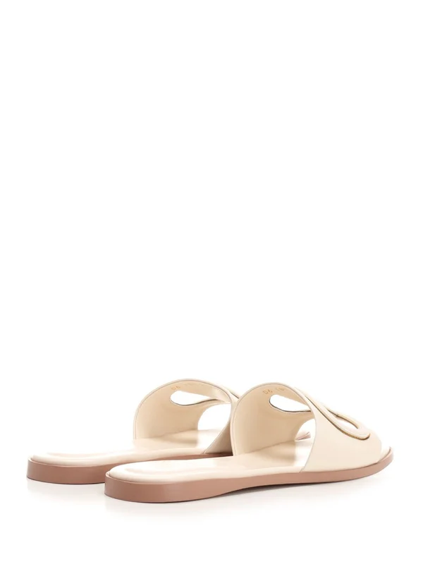 V Logo Leather Slide - Image 3