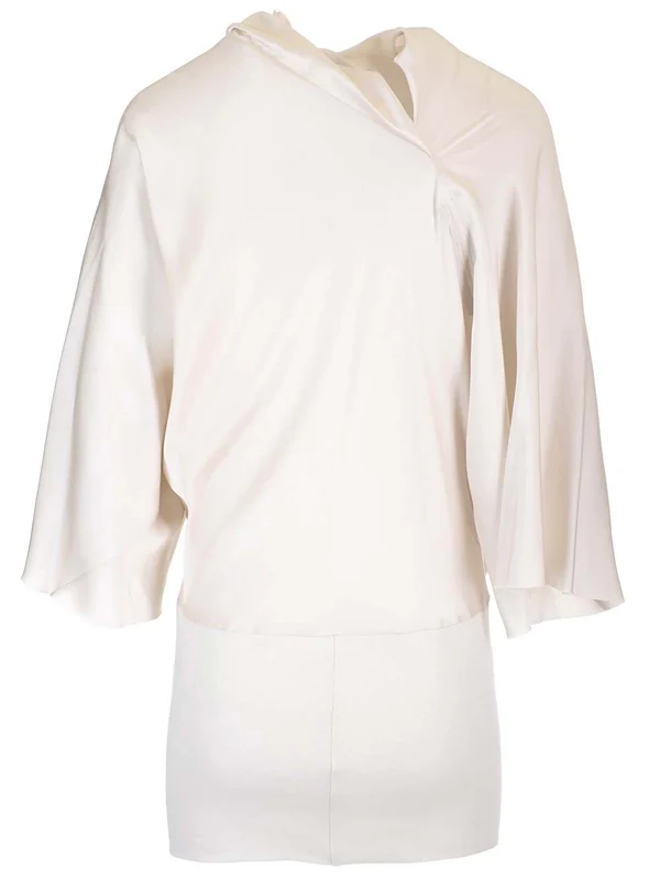 Charmeuse Draped Blouse - Image 2