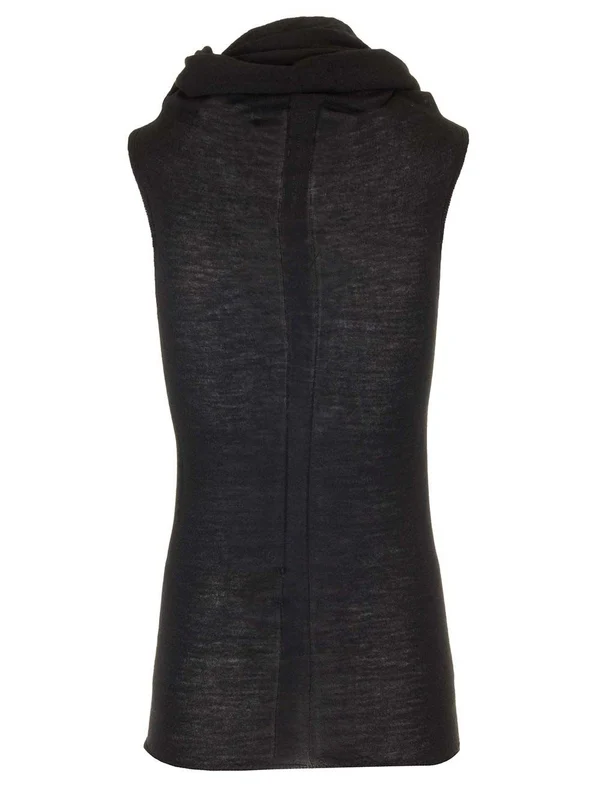 High-neck Wool Jersey Sleeveless Top - Image 2