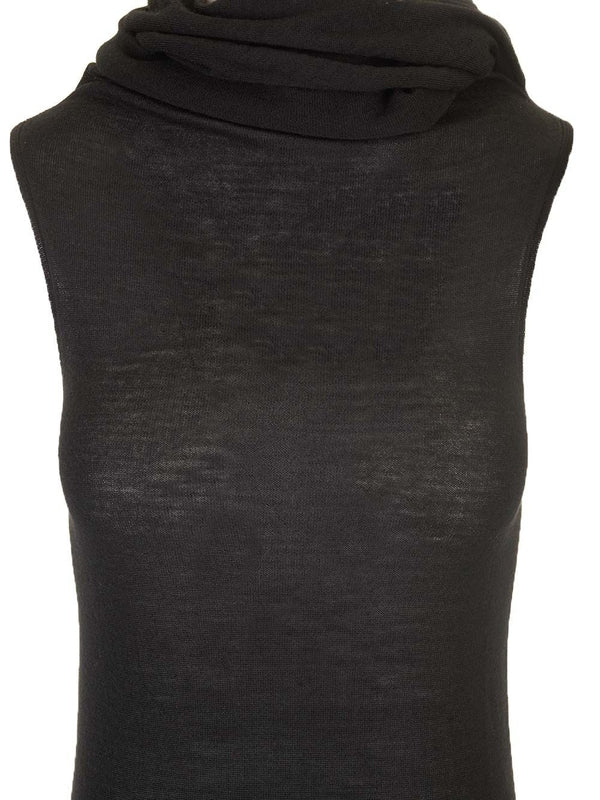 High-neck Wool Jersey Sleeveless Top - Image 4