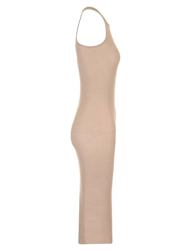 Ribbed Jersey Long Dress - Image 3