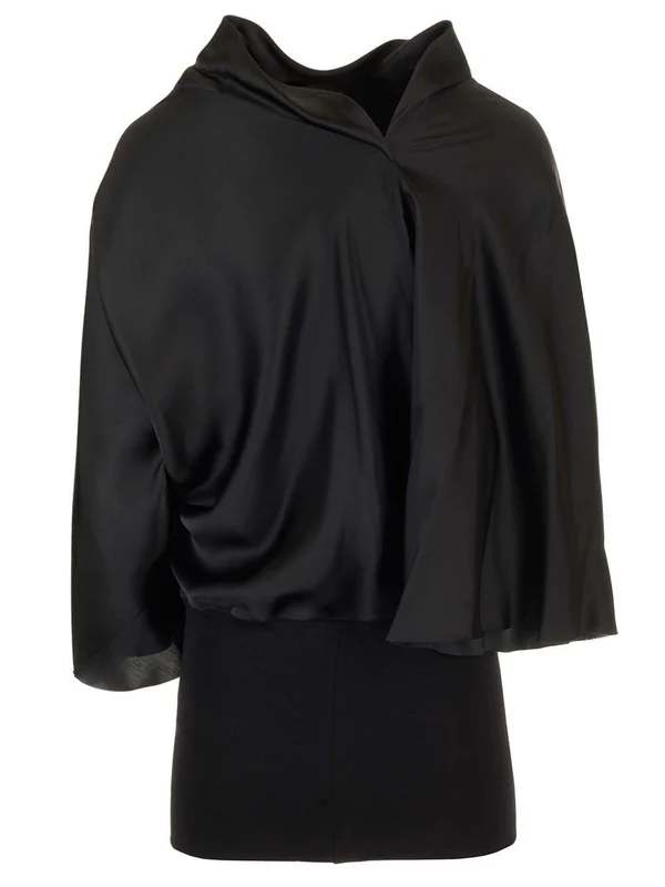 Charmeuse Draped Blouse - Image 2