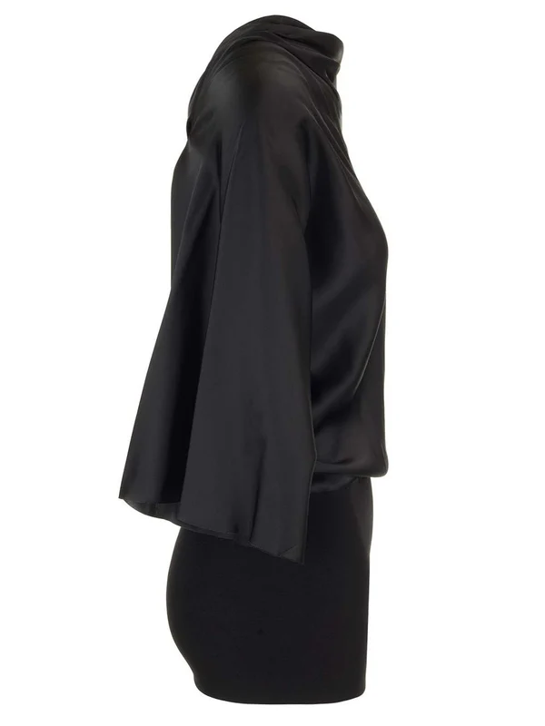Charmeuse Draped Blouse - Image 3